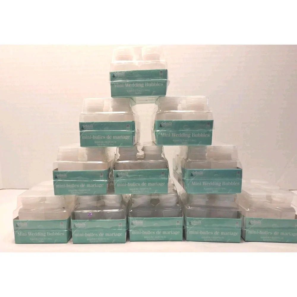 Lot of 11 (6 ea) TRADITIONAL STYLE , WEDDING BUBBLES .6oz Bridal Party Favors